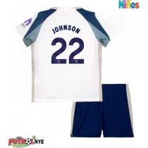 Camiseta Tottenham Hotspur Brennan Johnson #22 Primera Equipación para niños 2025-26 manga corta (+ pantalones cortos)